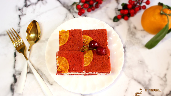 Red Velvet Tangerine Cake