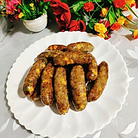 Illustration of homemade crispy glutinous rice sausage 37