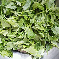 Illustration of how to make steamed vegetables (celery leaves) 2