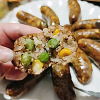 Illustration of homemade crispy glutinous rice sausage 42