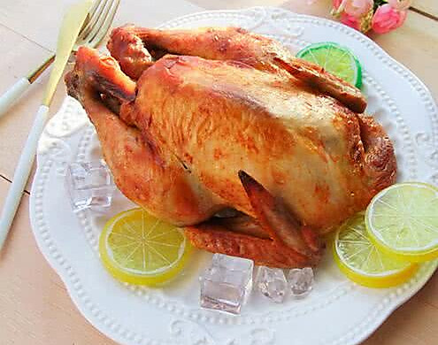 Grilled whole chicken