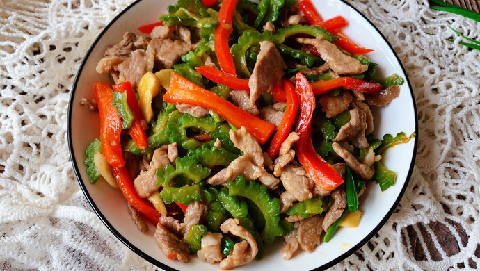 Fried Pork with Bitter Gourd