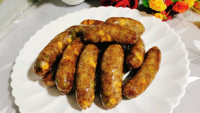 Homemade Crispy Glutinous Rice Sausage