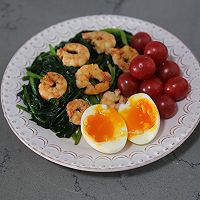 # Workers' Healthy Meal#Summer light breakfast, Illustration of how to make low-carb and high-protein shrimp and spinach salad 8