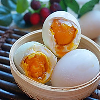 Illustration of homemade fried salted duck eggs 10