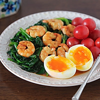 # Workers' Healthy Meal#Summer light breakfast, Low-carb and high-protein shrimp and spinach salad recipe illustration 9