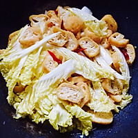 Illustration of how to stew baby cabbage with fried tofu 8