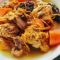 Cordyceps Flower Morel Mushroom Carrot Pork Ribs Soup (simple version of rice cooker) Illustration of how to do it 5