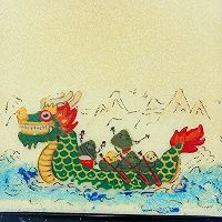 #情龙五粽粽有 reward#Dragon Boat Festival dragon boat painting Cake recipe illustration 5