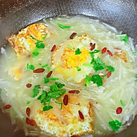 #Open a new way of nourishing winter food#Shredded radish and egg soup Illustration of how to do it 7