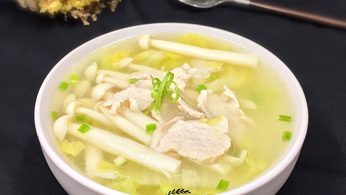 Mushroom, Pork and Cabbage Soup