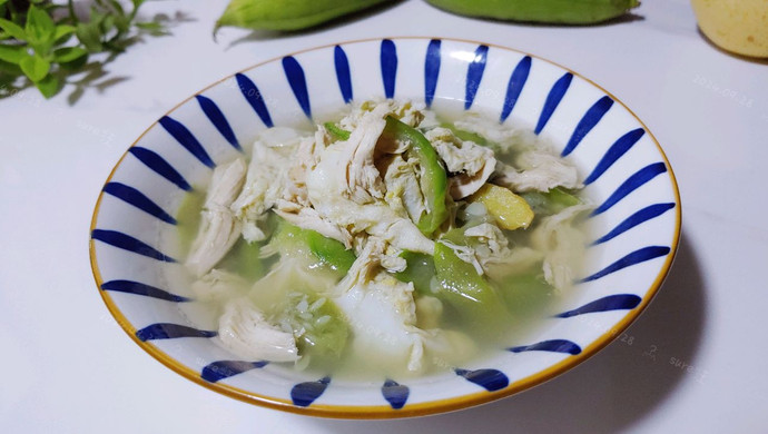 Ginger Chicken, Luffa and Egg Drop Soup