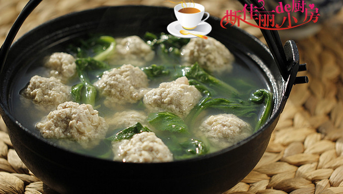 Vegetable and tofu meatball soup