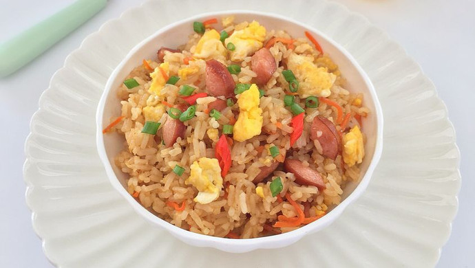 Ham, carrot and egg fried rice