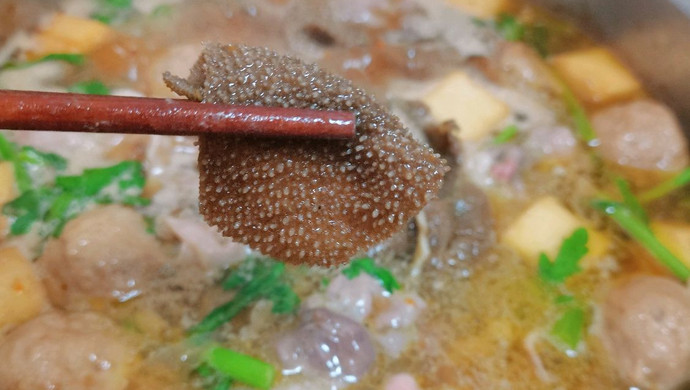 Lamb belly hot pot