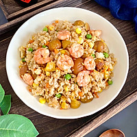 #The delicious food in travel#Illustration of how to make chestnut and shrimp assorted fried rice 13