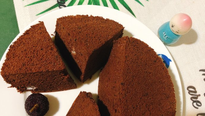 Cocoa chocolate chiffon cake