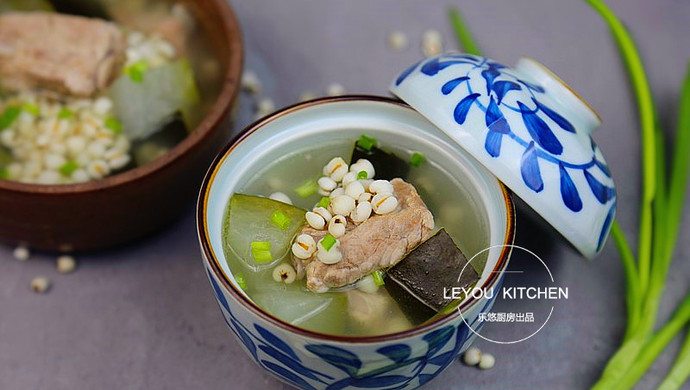 Winter Melon, Barley and Pork Ribs Soup