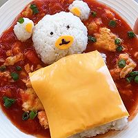 #cheesecoverwasexplodedchangezhiwei#Little bear cover was fried with tomatoes Illustration of how to make eggs 11