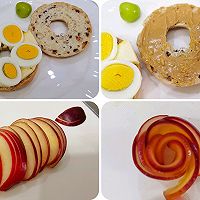 Healthy Breakfast/Fruit Cheese Bagel Garden Recipe Illustration 4 