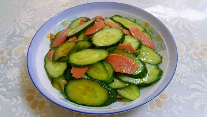 Stir-fried ham with cucumber