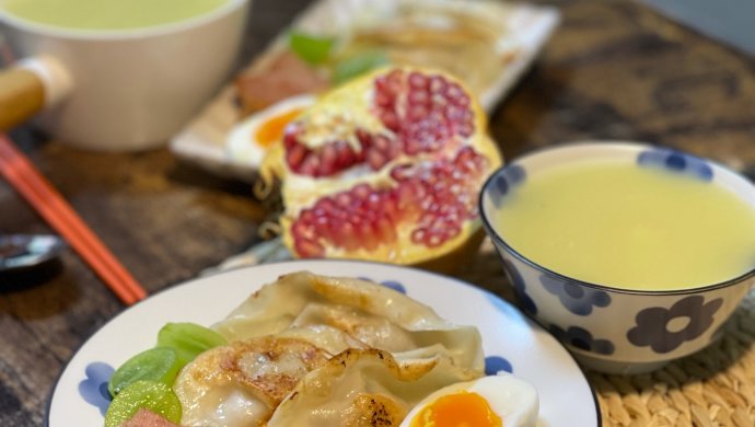 Fried dumplings for breakfast