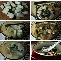 Ten-minute quick seafood soup captures the stomach of the whole family--[ [Winter melon and clams] Recipe illustration 2