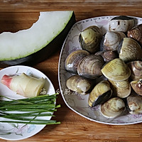 Ten-minute quick seafood soup captures the stomach of the whole family--[ [Winter melon and clams] Recipe illustration 1