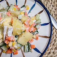 #Francenaturalcheesechallenge#Brie cheese vegetable salad Illustration of how to do it 6