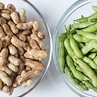 Summer Quick Snacks Boiled Edamame & Boiled Peanuts Illustration 1