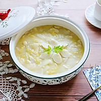 Affordable stomach-warming soup - illustration of how to make yam, cabbage and tofu soup 6