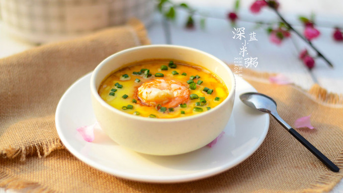 Shrimp and egg custard