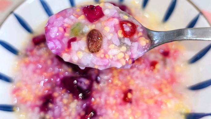 Summer refreshing fruit ice porridge