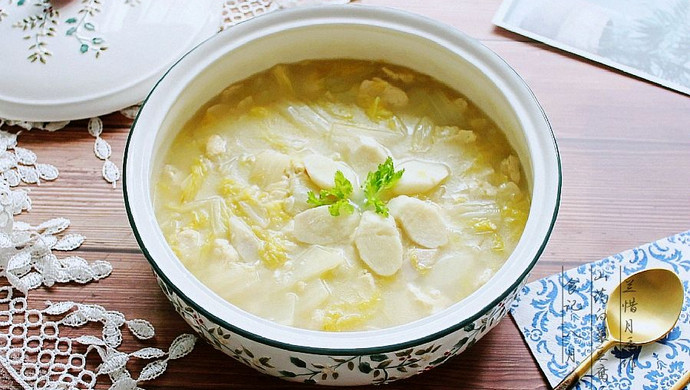 Yam, Cabbage and Tofu Soup