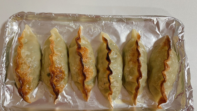 Oven version of fried dumplings