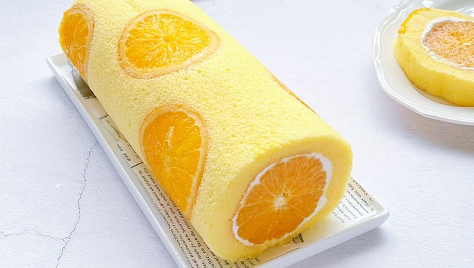 Orange cake roll