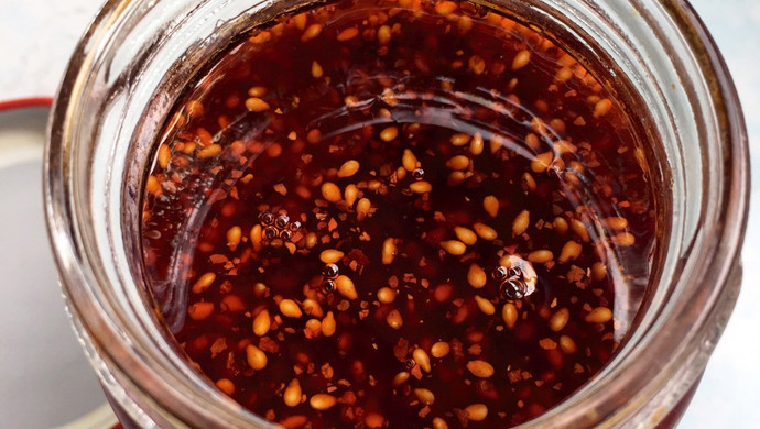 Homemade chili oil