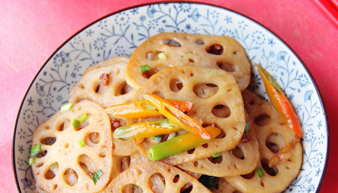 Sesame sweet and sour lotus root