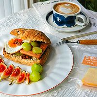 #frenchnaturalcheesechallenge#healthy and nutritious breakfast/nut cheese Illustration of how to make ciabatta 4