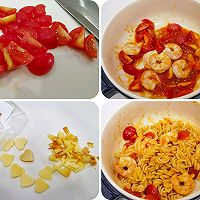 #Francenaturalcheesechallenge#Nutritious breakfast/cheese shrimp Italian Illustration of how to make noodles 3