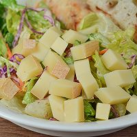 #Francenaturalcheesechallenge#Comté cheese salad ciaba Illustration of how to make tower breakfast 8