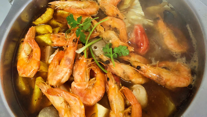 Spicy Shrimp Hot Pot