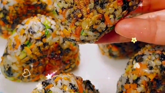 Vegetable rice balls