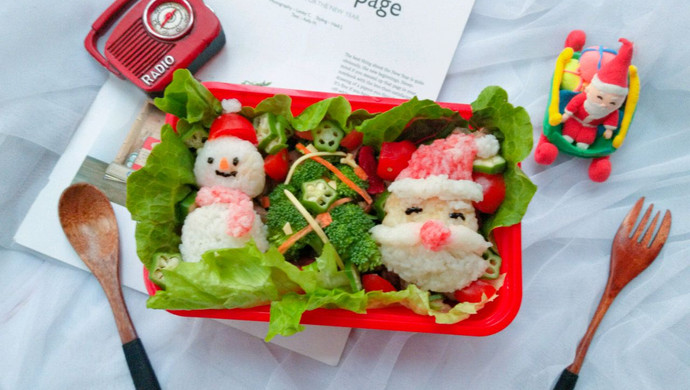 #EnviableChristmasdinner#Christmas-themed bento