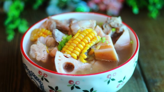 Lotus Root Pork Ribs and Corn Soup