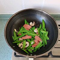 Fried ham with snow peas｜Standard fat-reducing nutritious meal#秋日Illustration of how to eat like this for health# 6