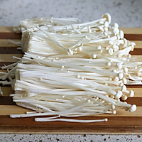 Illustration of how to make salt and pepper enoki mushrooms 1