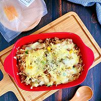 #Francenaturalcheesechallenge#Saint Paulan cheese cheese baked Illustration of how to make steak fried rice 15