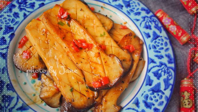 Pan-fried King Oyster Mushroom