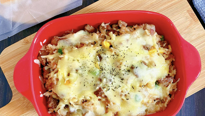 St. Pauline Cheese Baked Steak Fried Rice